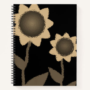 Carnet spiral tournesol