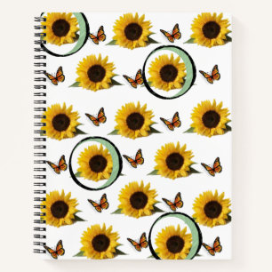 Carnet spiral tournesol