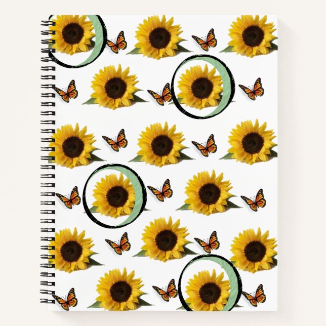 Carnet spiral tournesol (Devant)