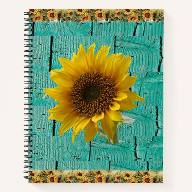 Carnet spiral tournesol (Devant)