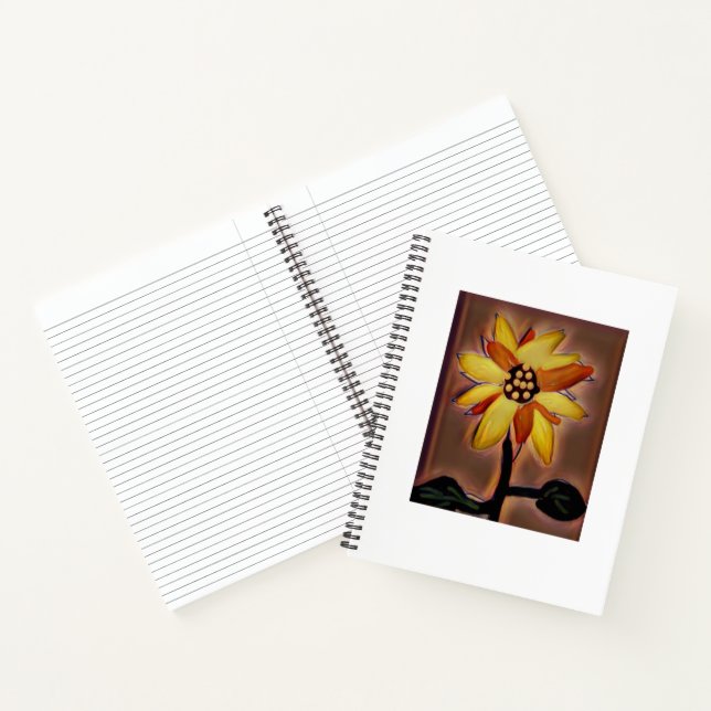 Carnet spiral Tournesol recouvert (Intérieur)