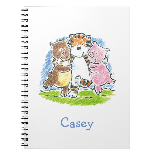 Carnet spiral Trio Furry Friends (Devant)