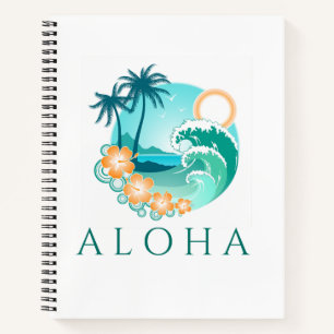 Carnet Spiral Tropical Aloha