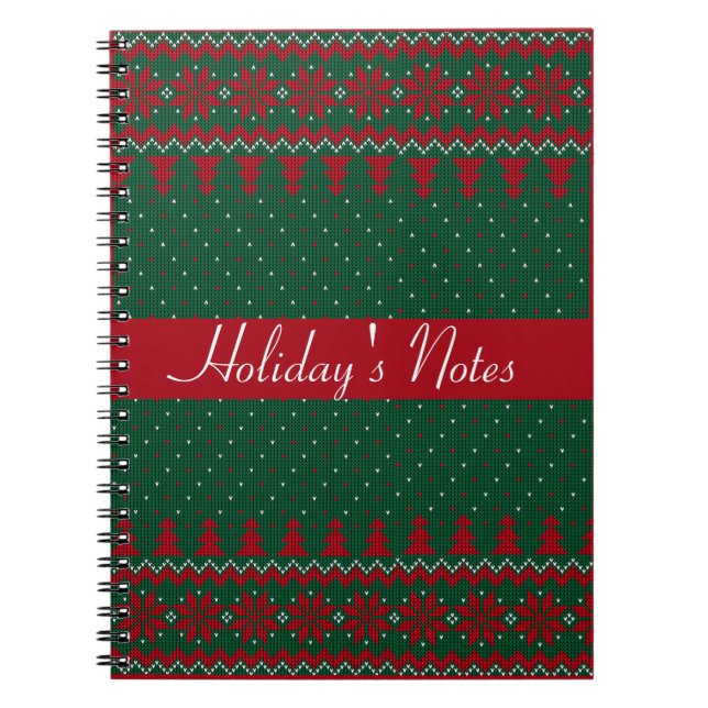 Carnet Spiral Vert et Rouge classique (Devant)