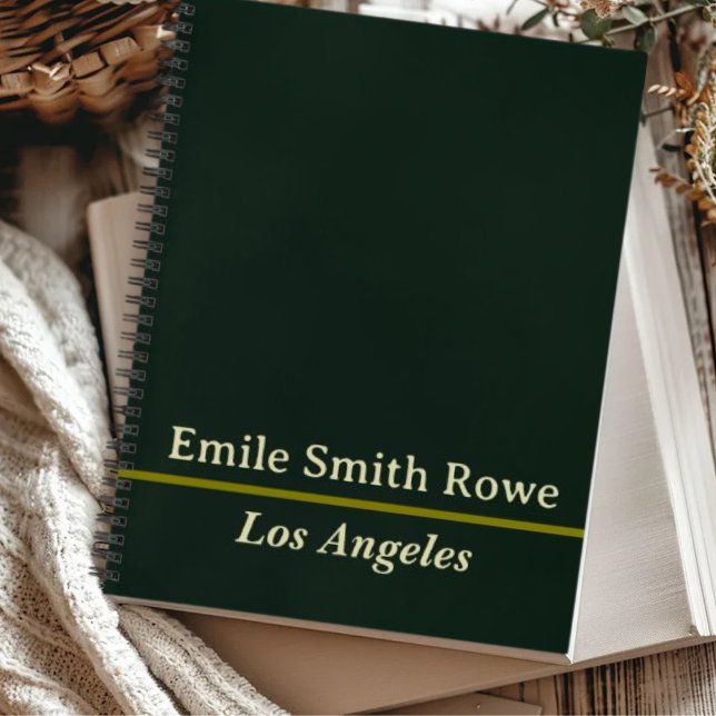 Carnet Spiral Vert Simple D'Entrée Minimale (Créateur téléchargé)