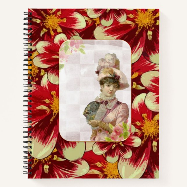 Carnet Spiral Victorian femme Floral (Devant)