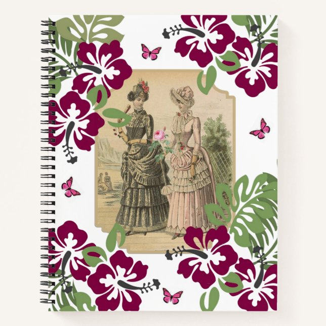 Carnet spiral Victorian Femmes Floral (Devant)