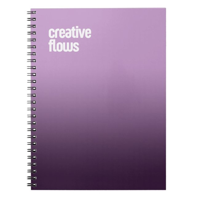 Carnet Spiral Violet - Journal "Creative Flows" (Devant)