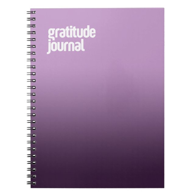Carnet Spiral Violet - "Journal de Gratitude" (Devant)