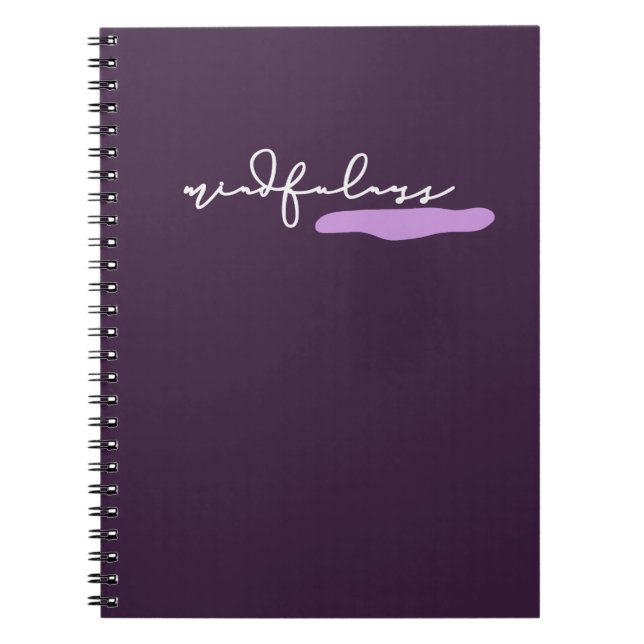 Carnet Spiral Violet - Journal "Mindfulness" (Devant)