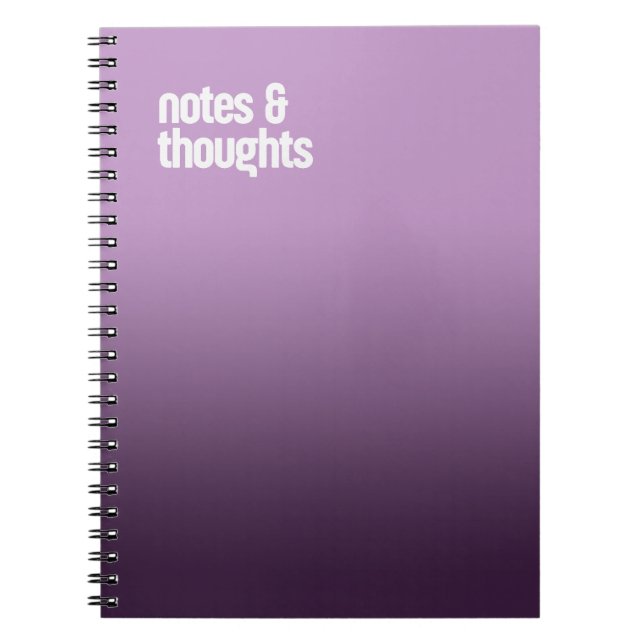 Carnet Spiral Violet - Journal "Notes & Pensées" (Devant)