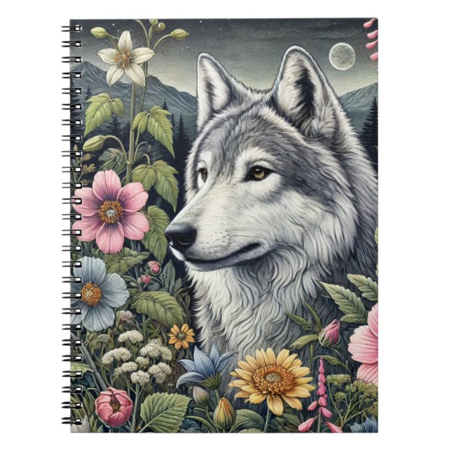 Carnet spiral Wolf Woodland | Thème Wolf (Devant)