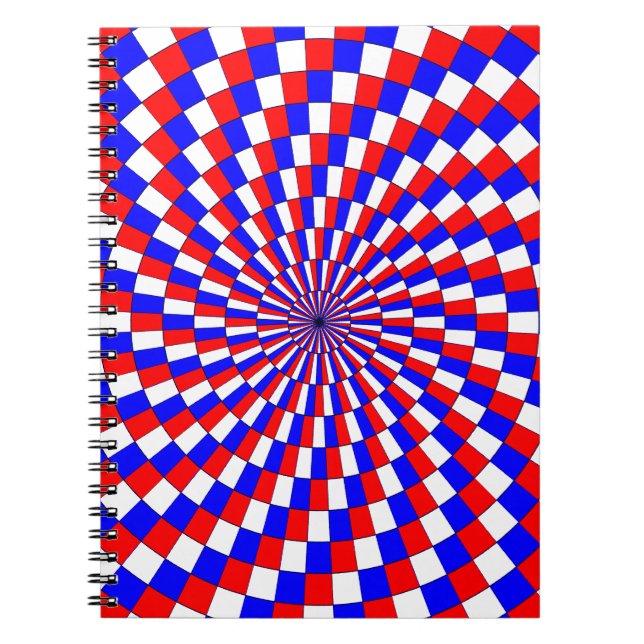 Carnet Spirale bleue rouge blanc par Kenneth Yoncich (Devant)