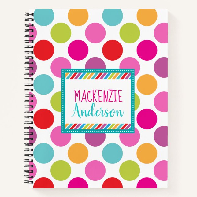 Carnet Spirale brillante Polka Dot Kids (Devant)