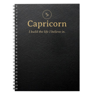 Carnet spiralé Capricorne - Simili-cuir