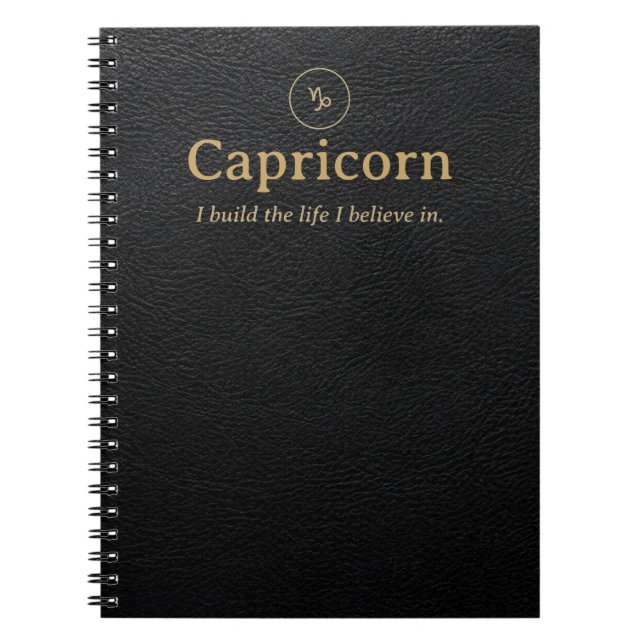 Carnet spiralé Capricorne - Simili-cuir (Devant)