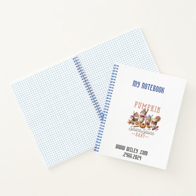 Carnet spirale citrouille épice (Intérieur)
