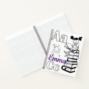 Carnet spirale coloriage lecture livres scolaires