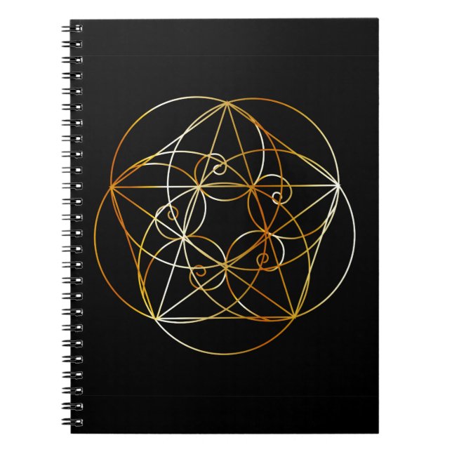 Carnet Spirale de Fibonacci la géométrie sacrée (Devant)
