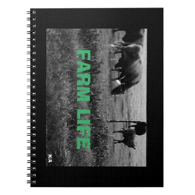 Carnet Spirale de la famille de vaches (Devant)