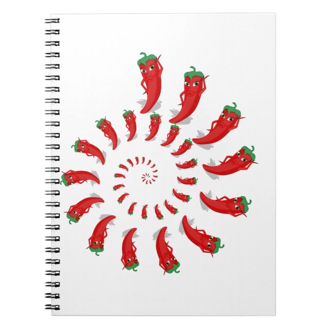 Carnet Spirale de Pepper Diva Rouge (Devant)