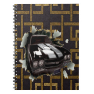 Carnet spirale de voiture musculaire