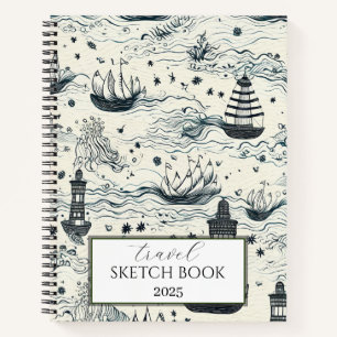 Carnet spirale du carnet de croquis de voyage