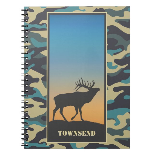 Carnet spirale Elk et Camo (Devant)