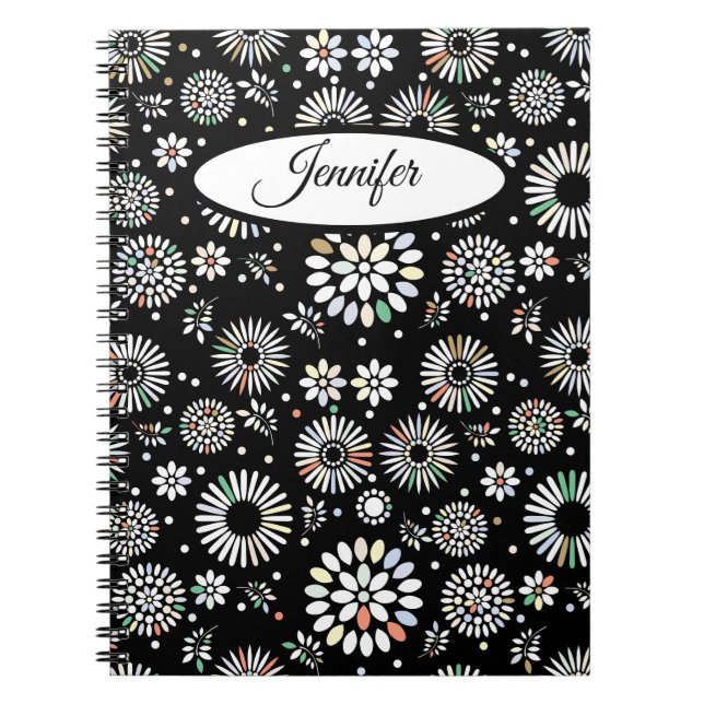 Carnet Spirale Florale Géométrique (Devant)