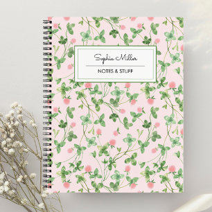 Carnet Spirale Florale Rose Clair Coquette Cottagecore