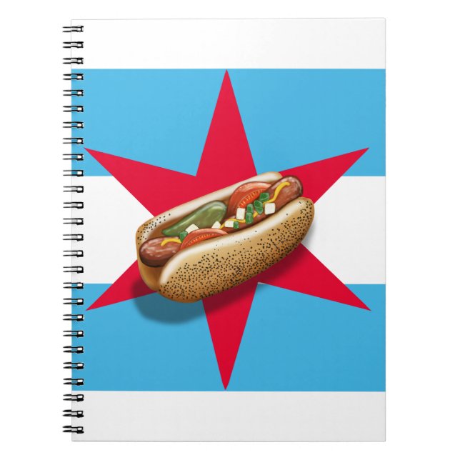 Carnet spirale HotDog de Chicago (Devant)