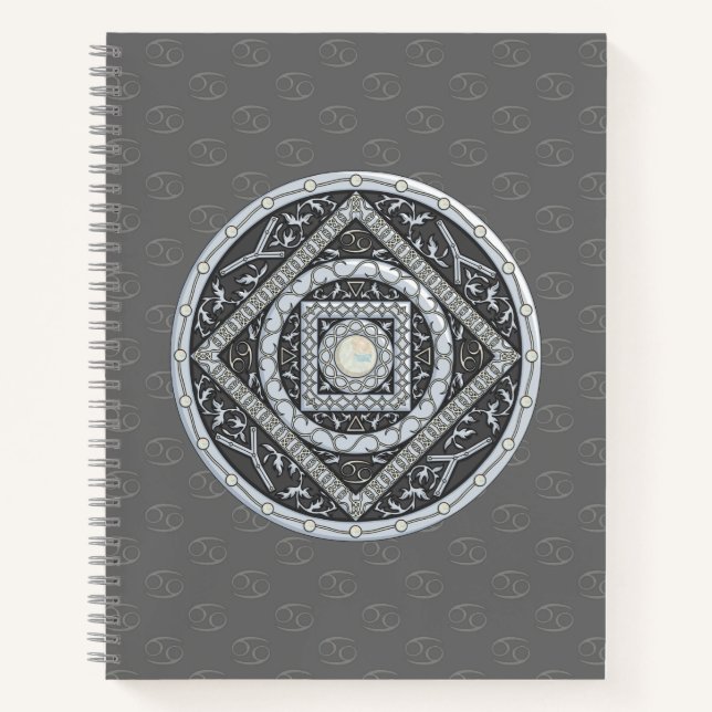 Carnet spiralé Mandala Cancer (Devant)