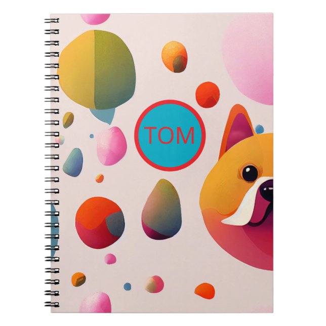 Carnet spiralé personnalisé pour enfants avec chie (Devant)