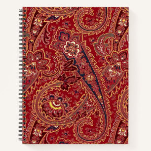 Carnet Spirale Vintage de marguerite rouge, noire et blan
