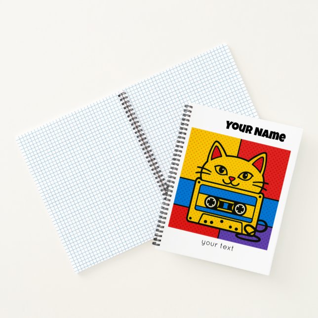 Carnet spiralé Wonky Zoo Catsette (Intérieur)
