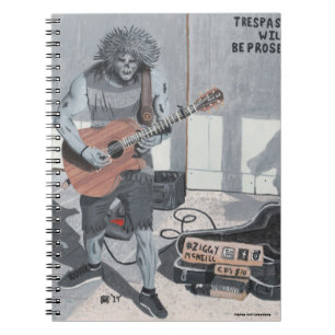 Carnet spirituel de musicien de guitare zombie