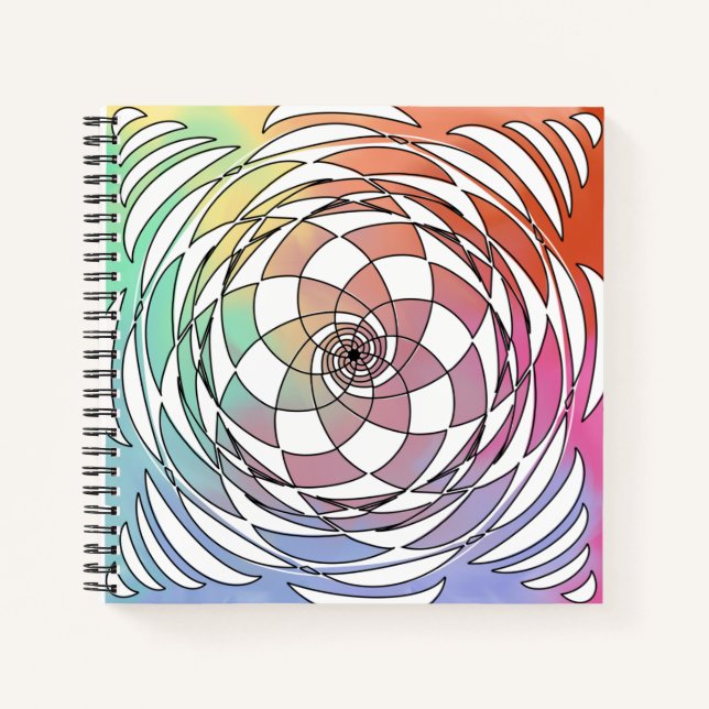 Carnet Spirograph Mandala Carré Sketbook (Devant)