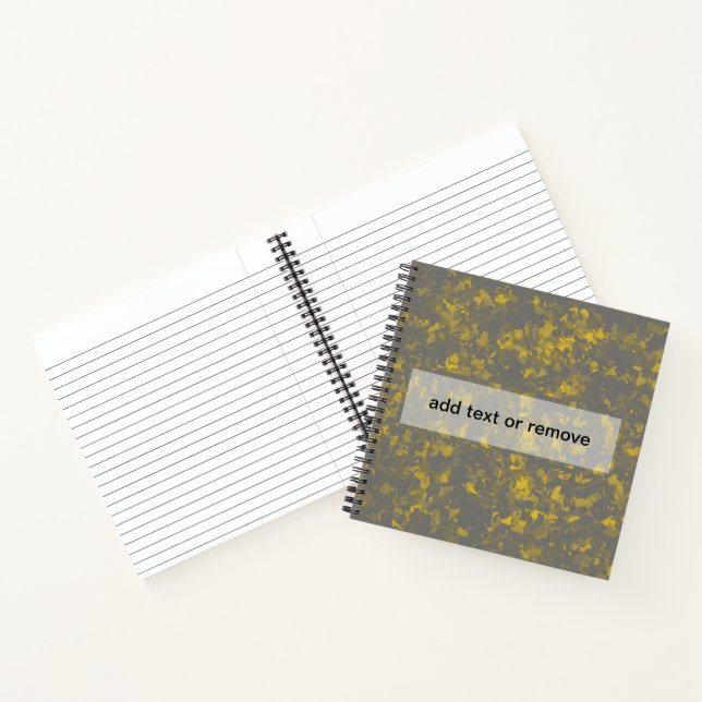 Carnet Splashes de peinture gris et jaune (Intérieur)