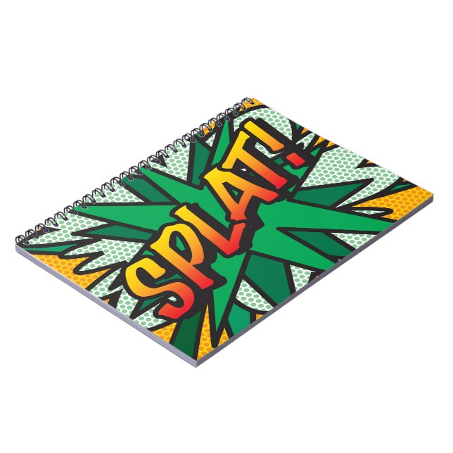 Carnet SPLAT Amusant Rétro Bande Dessinée Pop Art (Côté gauche)