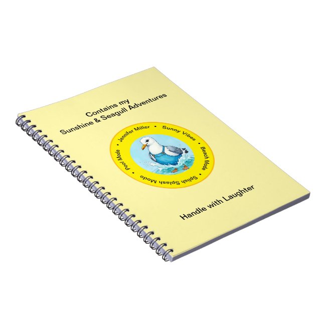 Carnet Splish Splash funny summer Seagull vacation memory (Côté Droit)