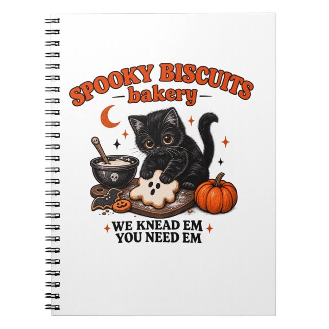 Carnet Spooky Biscuits Bakery Black Cat Hallloween  (Devant)