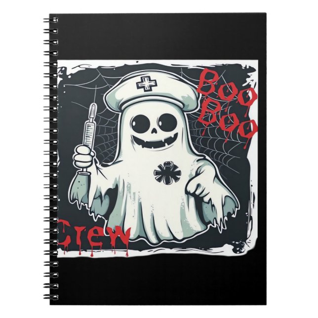 Carnet Spooky Nurse Ghost Haunted Hospital Crew Ghostly N (Devant)