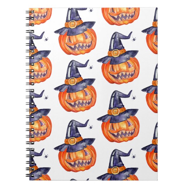 Carnet Spooky smiling Halloween pumpkin (Devant)