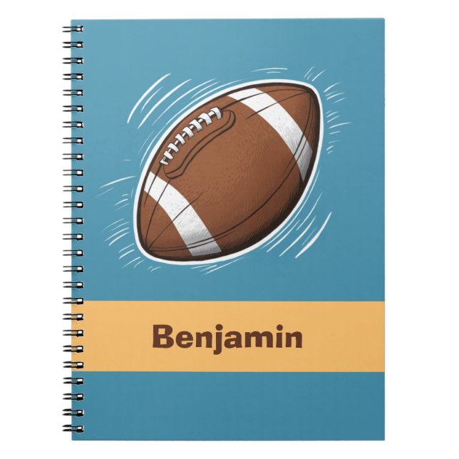 Carnet Sport tendance Boy Football Américain Personnalisé (Devant)