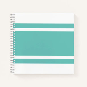 Carnet Sportif Athlétique Larges Rayures Aqua de Course s