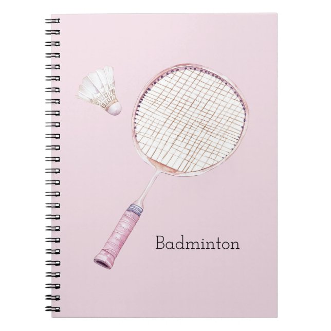 Carnet Sports de badminton rose (Devant)