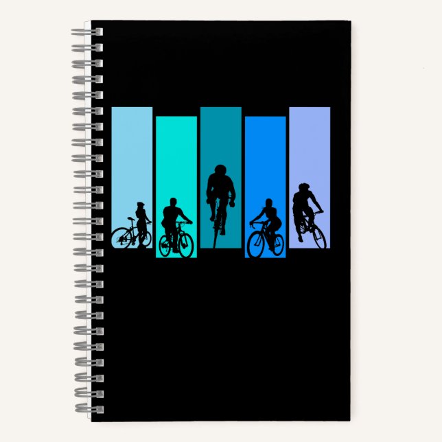 Carnet Sports de silhouette de cyclisme (Recto)