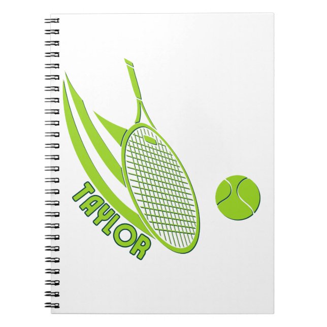 Carnet Sports Personnalisés Avec Tennis De Nom (Devant)