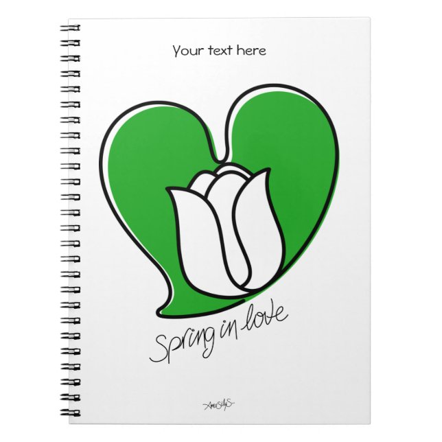 Carnet Spring in Love - White Tulips (Devant)