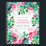 Carnet Spring Watercolor Floral 40th Birthday Guest Book<br><div class="desc">Célébrez dans le style avec notre livre d'hôtes brillant et audacieux 40th Birthday Party,  avec notre étonnante aquarelle fleurie design dans les couleurs de printemps été. Commandez maintenant et faites de votre quarantième anniversaire un souvenir inoubliable !</div>